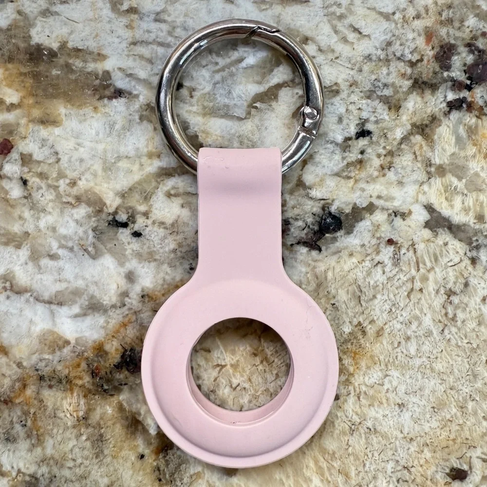 Apple AirTag Pink Silicone Keychain Case